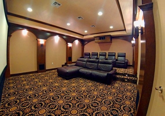 High end theater room.